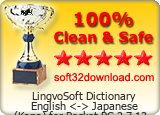 LingvoSoft Dictionary English <-> Japanese (Kana) for Pocket PC 2.7.13 Clean & Safe award